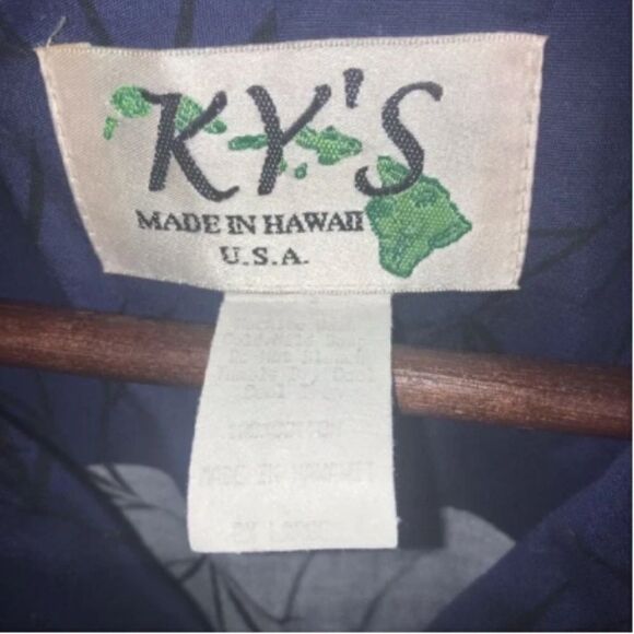 Men's Ky's Hawaiian Surfer Motorcycle Short Sleeve Button Down Shirt - Picture 11 of 12